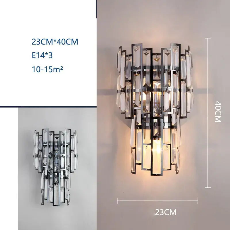 Crystal Glass Wall Sconce