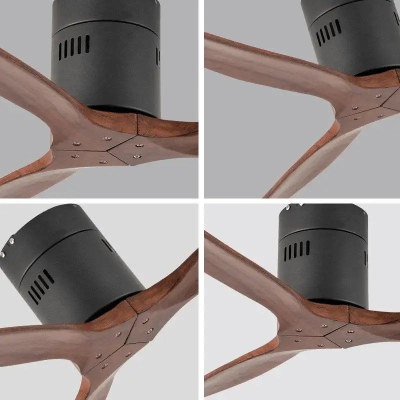 Dark Brown Wood Ceiling Fan