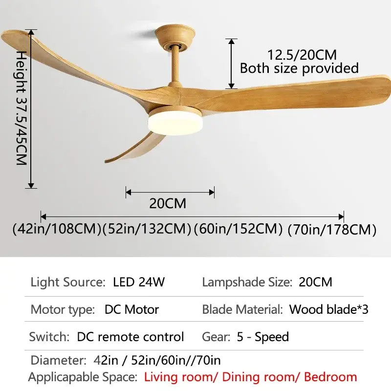 Wood Grain Ceiling Fan