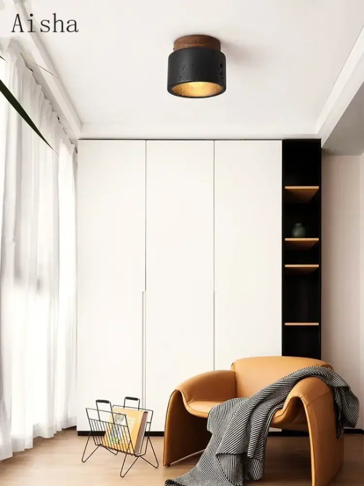 Black Gold Stone Chandelier