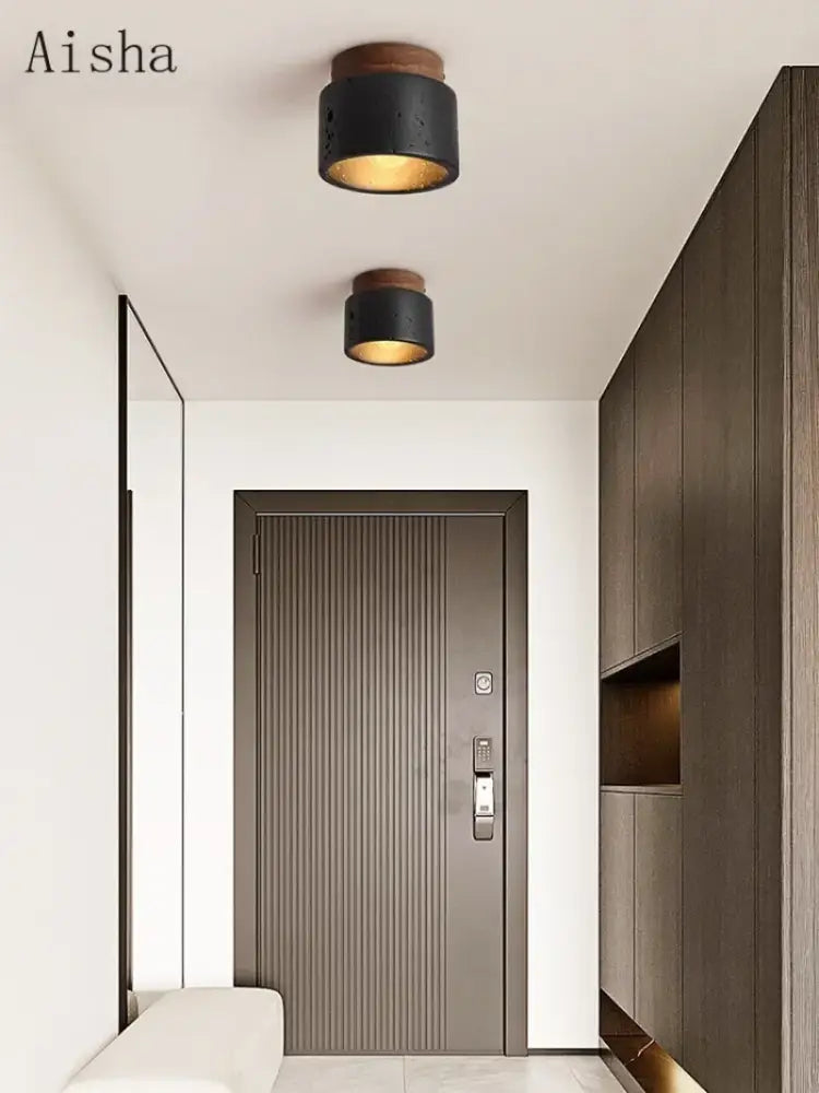 Black Gold Stone Chandelier