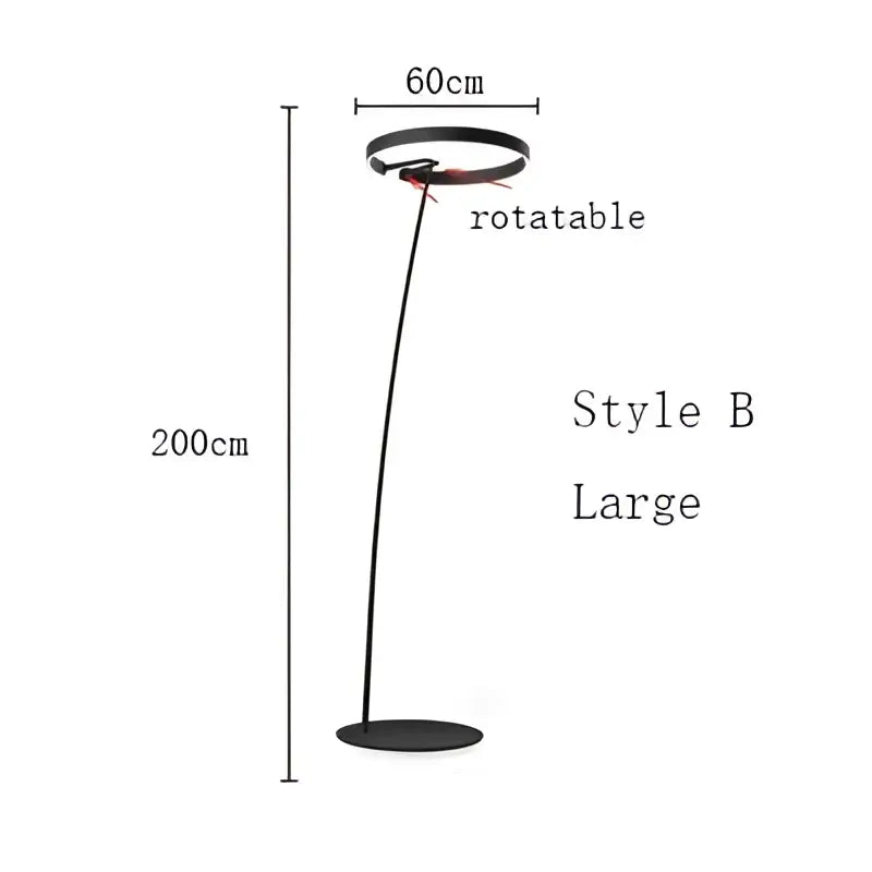 Gold LED Ring Floor Lamp