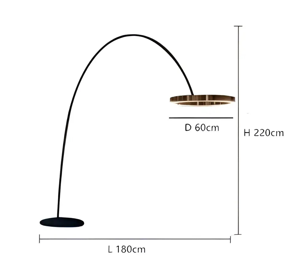 Gold LED Ring Floor Lamp