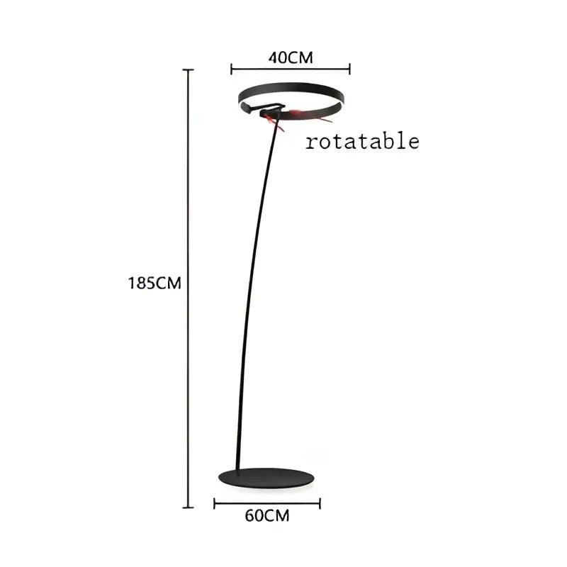 Gold LED Ring Floor Lamp