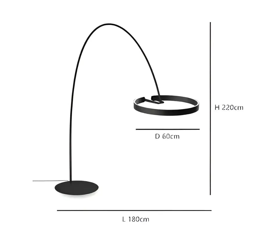 Gold LED Ring Floor Lamp