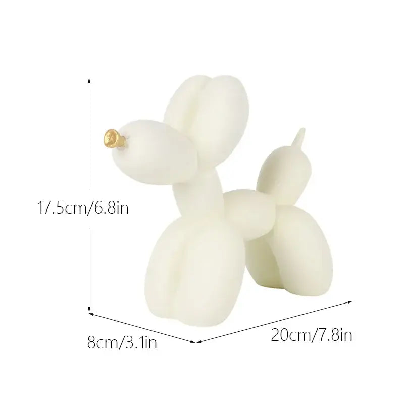 Black Resin Balloon Dog