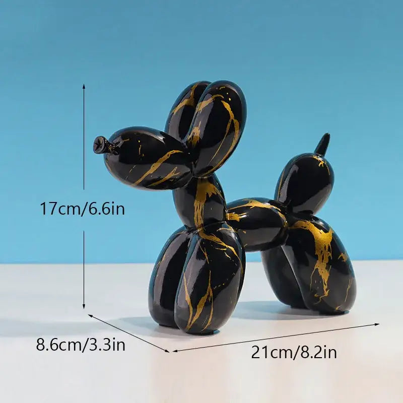 Black Resin Balloon Dog