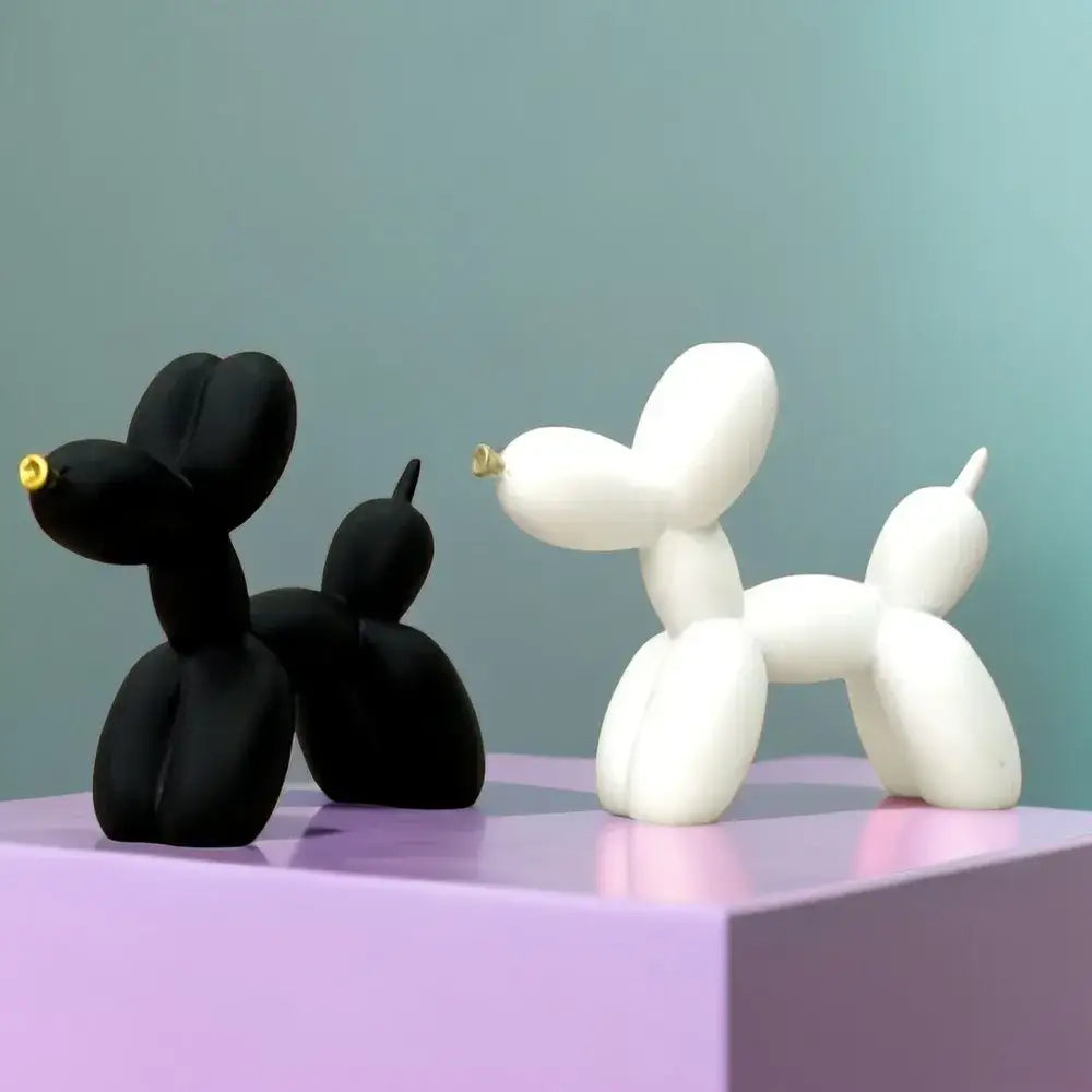 Black Resin Balloon Dog