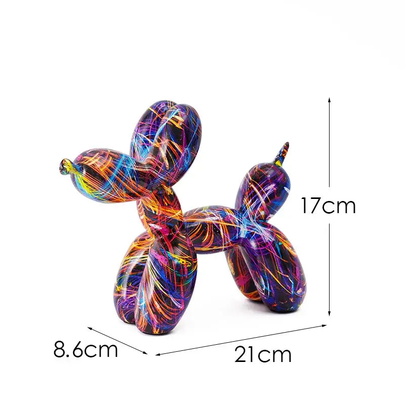 Black Resin Balloon Dog