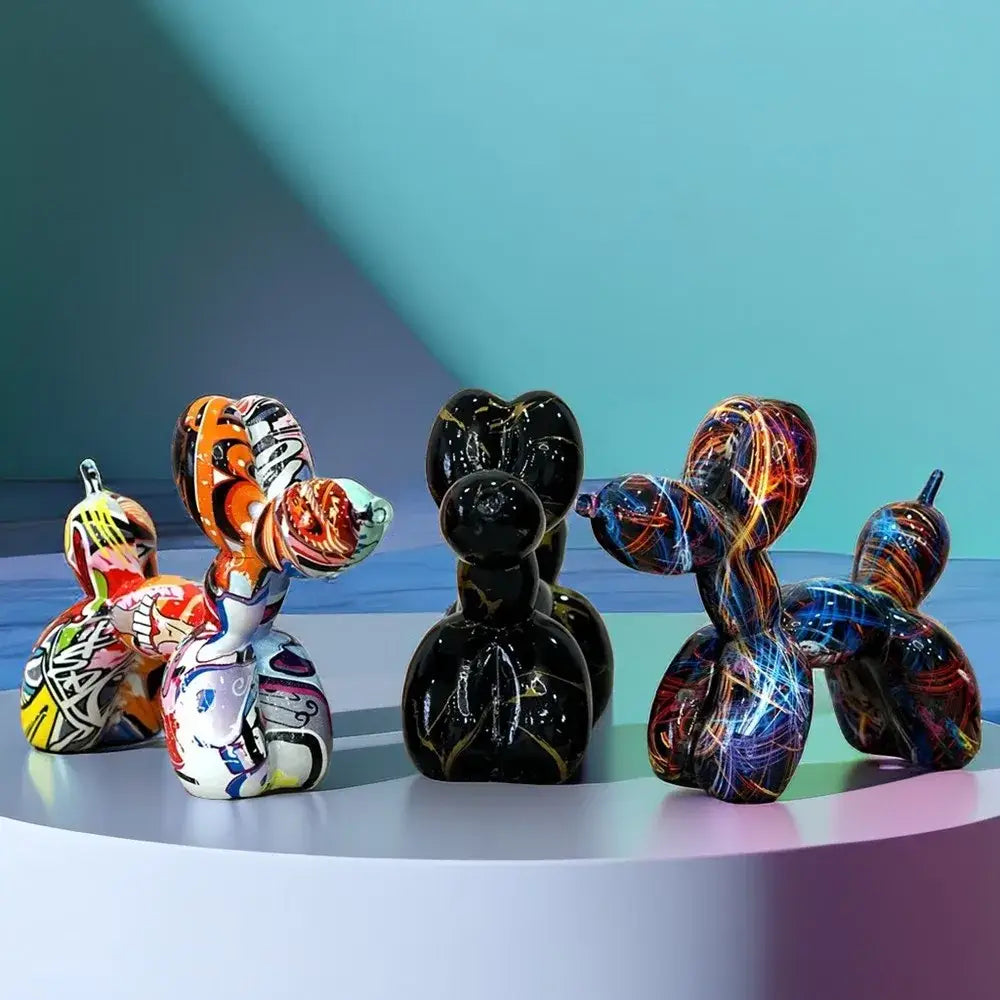 Black Resin Balloon Dog