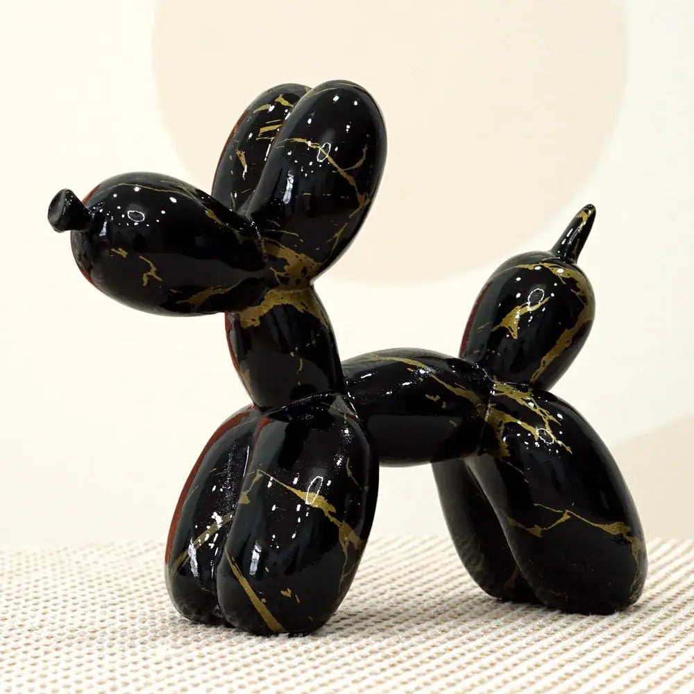 Black Resin Balloon Dog