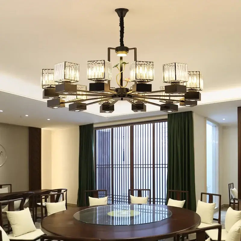 Gold Vine Crystal Chandelier