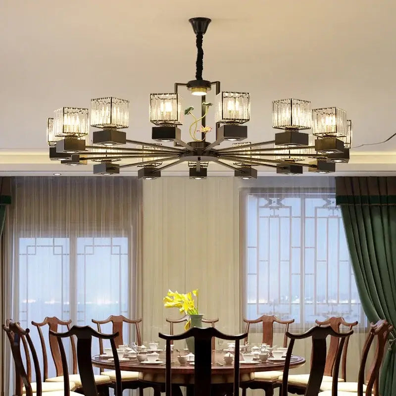 Gold Vine Crystal Chandelier