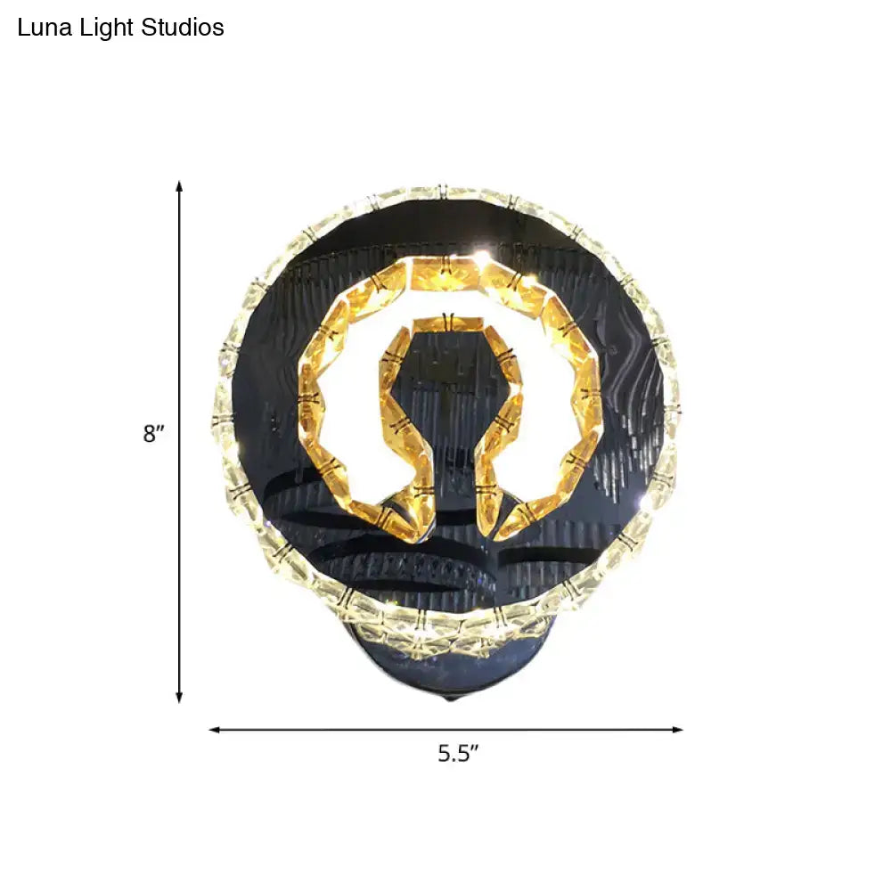 Chrome Beveled Crystal Wall Sconce