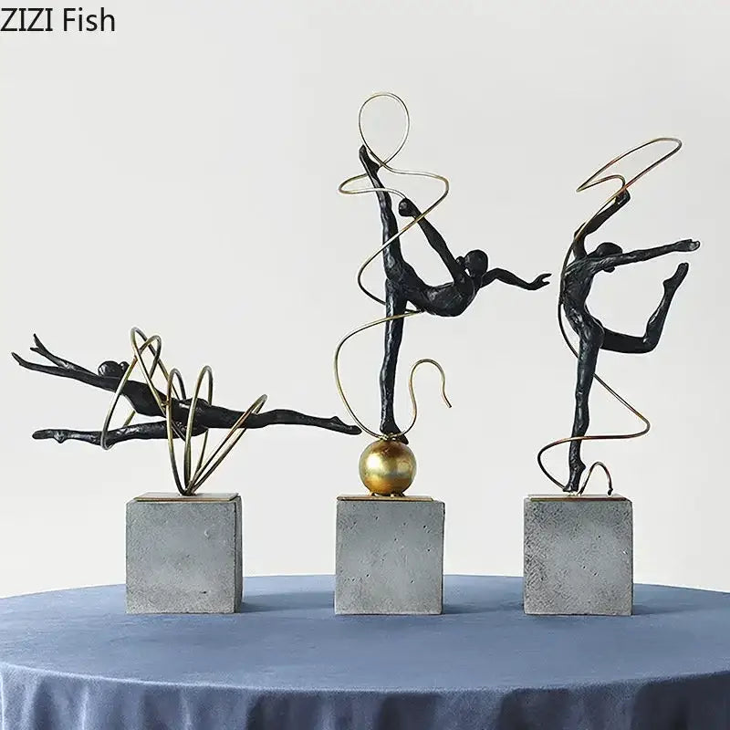 Gold Gymnast Sculpture