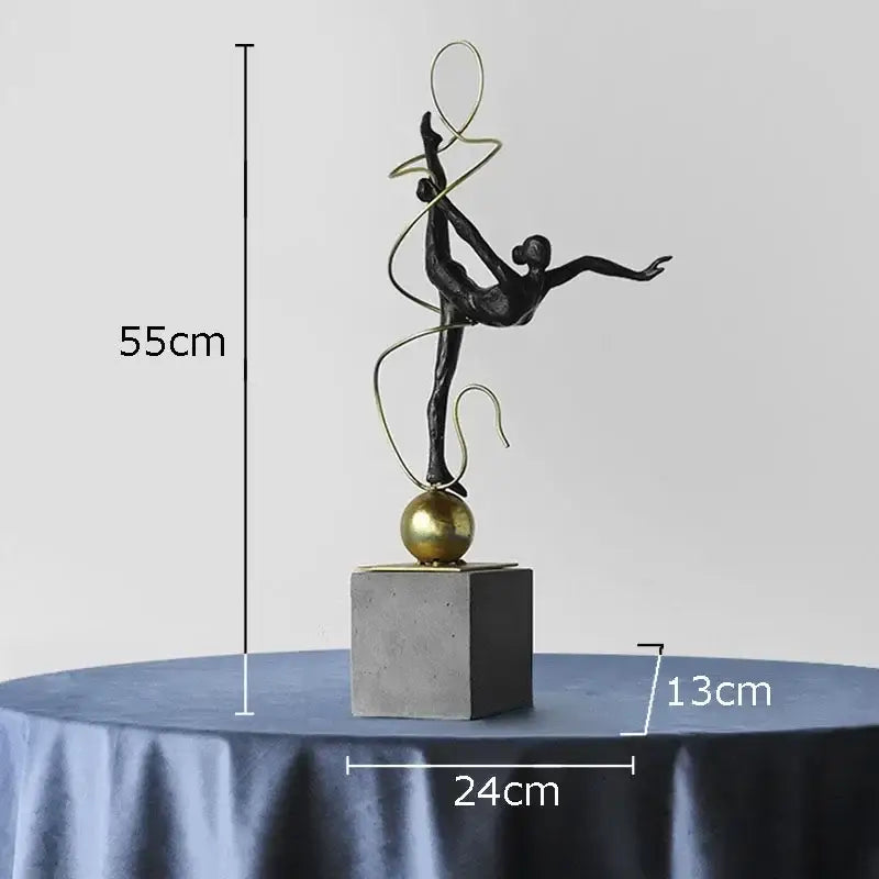 Gold Gymnast Sculpture