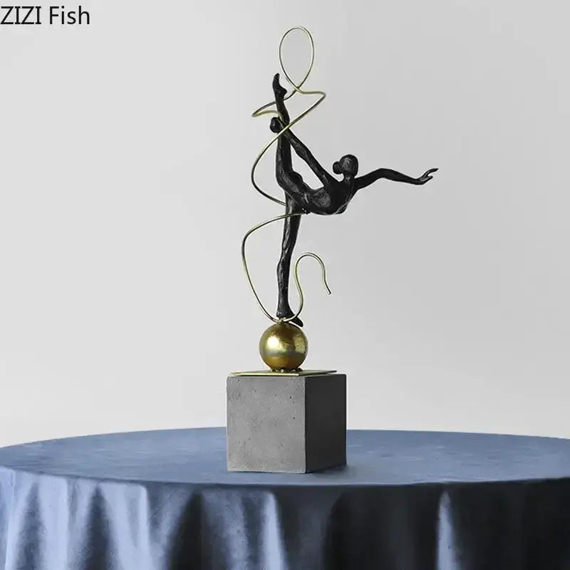 Gold Gymnast Sculpture