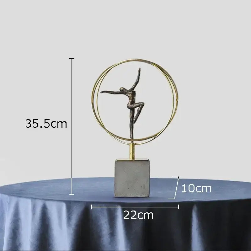 Gold Gymnast Sculpture
