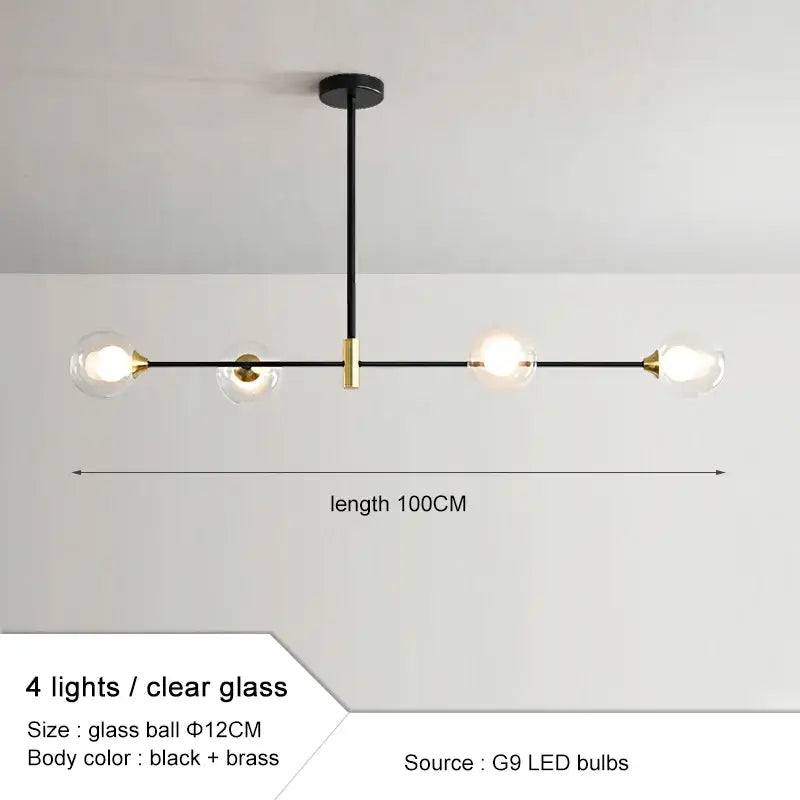 Gold Glass Ball 40cm Chandelier
