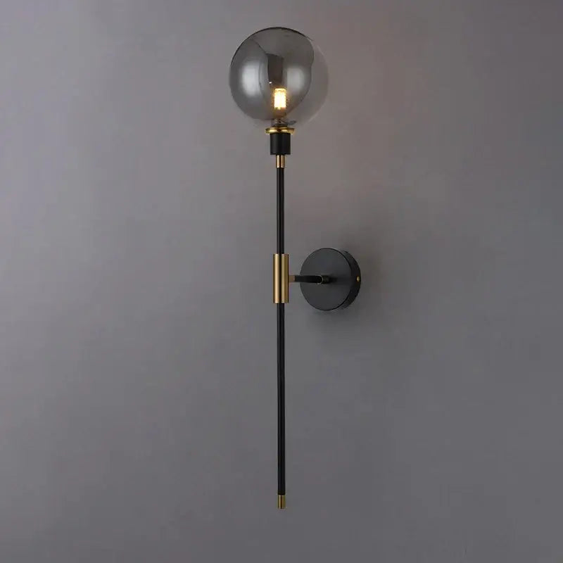 Gold Glass Wall Lamp with Art Deco Style