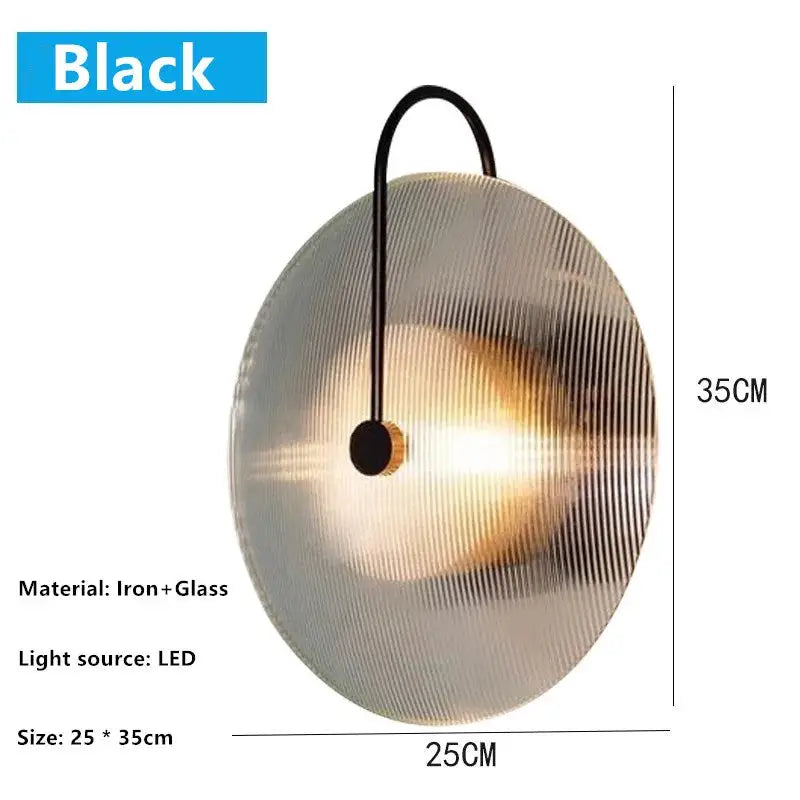 Gold Glass Stripe Sconce
