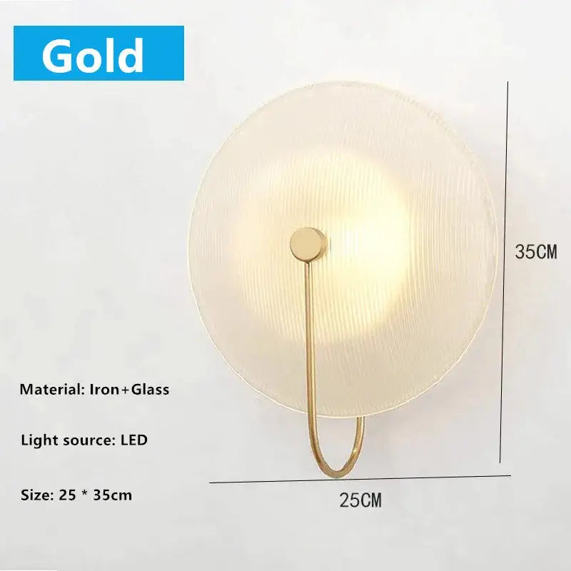 Gold Glass Stripe Sconce