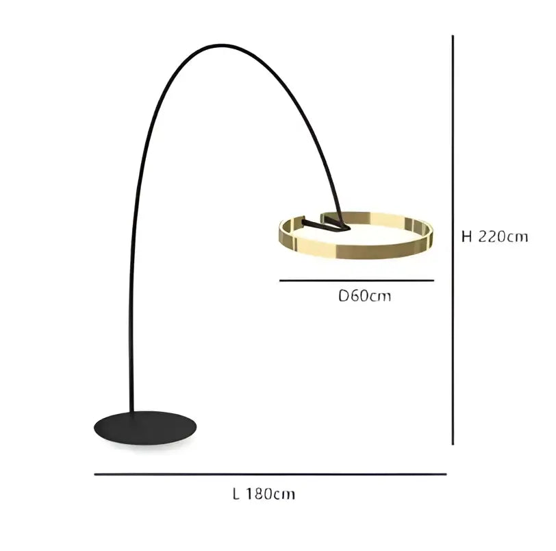 Black Gold LED Floor Lamp