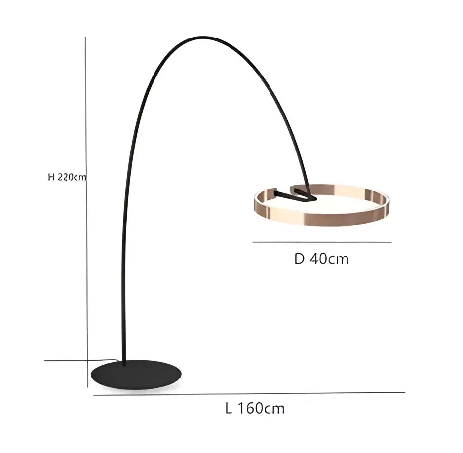 Black Gold LED Floor Lamp