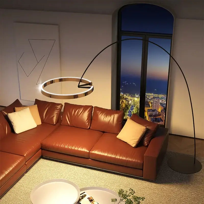 Black Gold LED Floor Lamp
