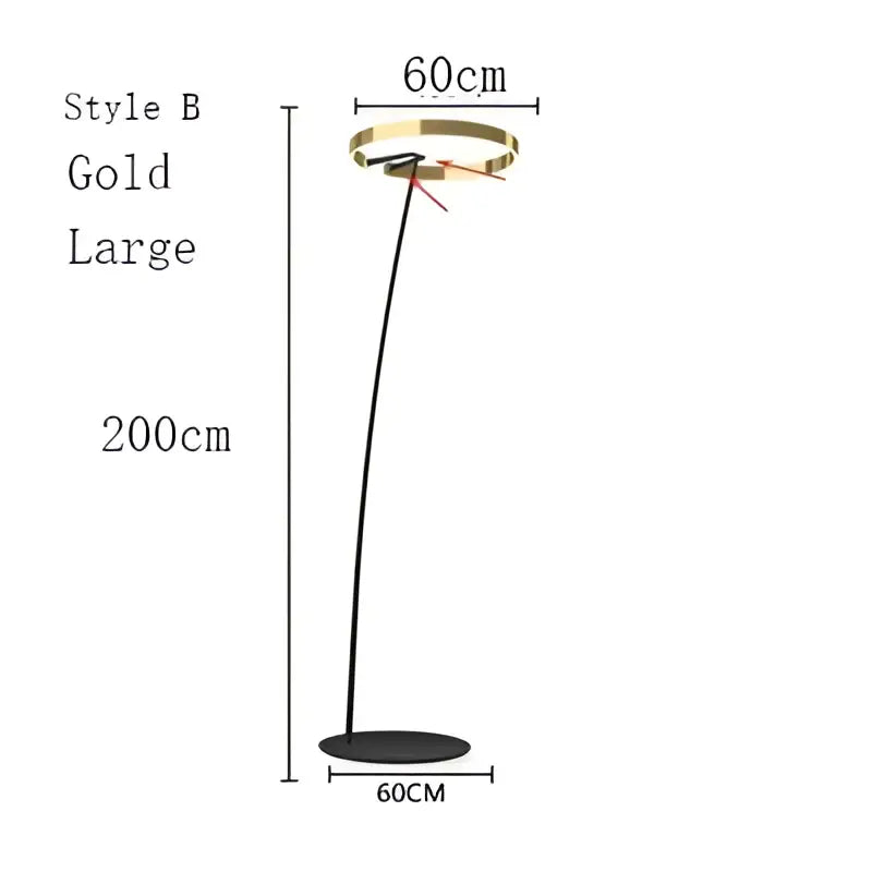 Black Gold LED Floor Lamp