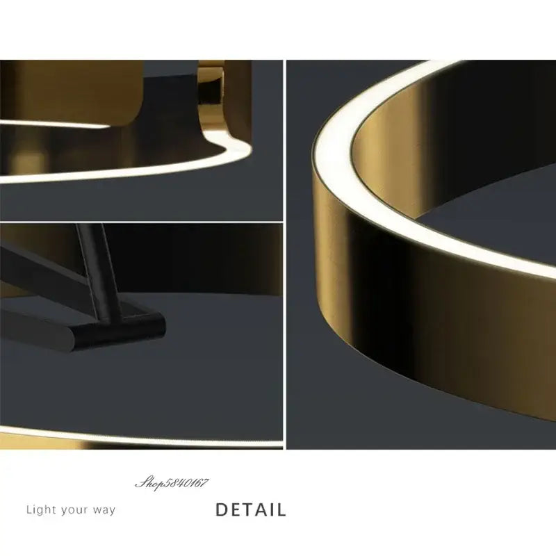 Black Gold LED Floor Lamp