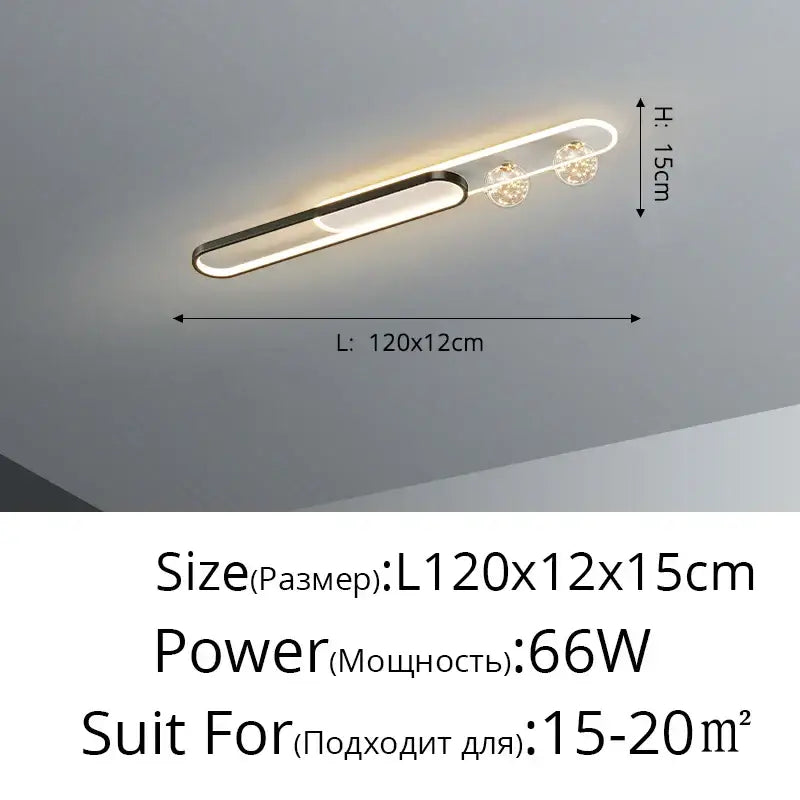 Gold Starry Strip Ceiling Light