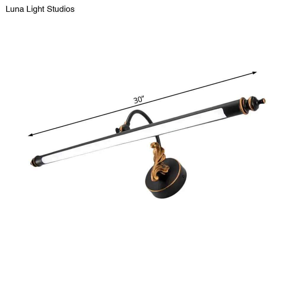 Black Gold LED Wall Light Metal Tubing Design