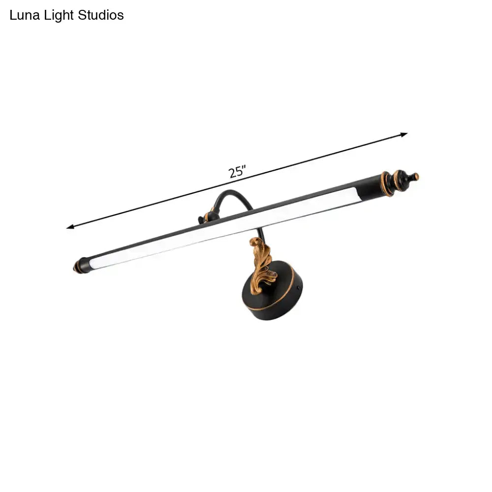Black Gold LED Wall Light Metal Tubing Design