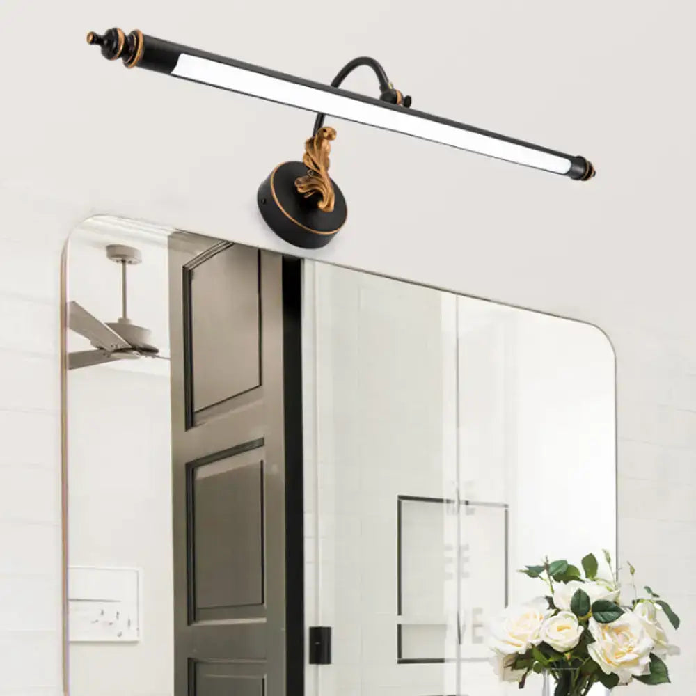 Black Gold LED Wall Light Metal Tubing Design