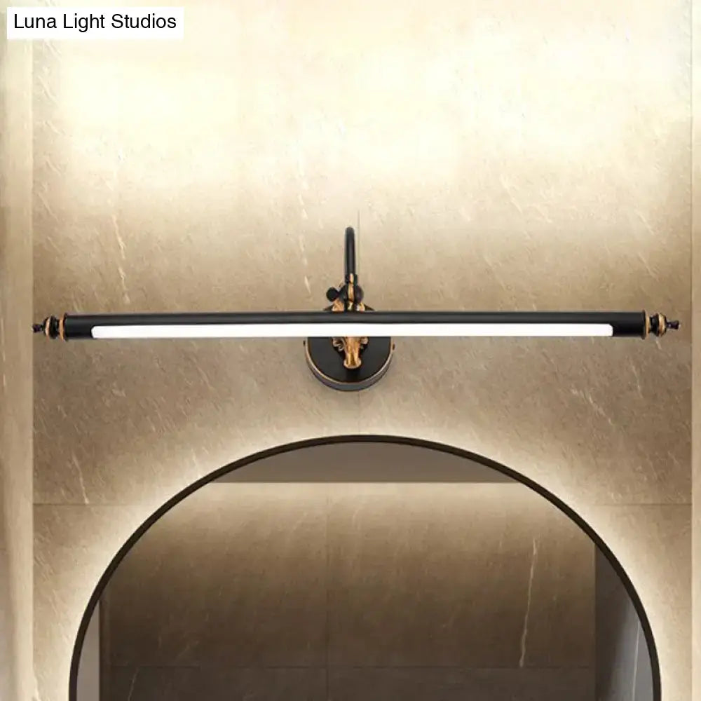 Black Gold LED Wall Light Metal Tubing Design