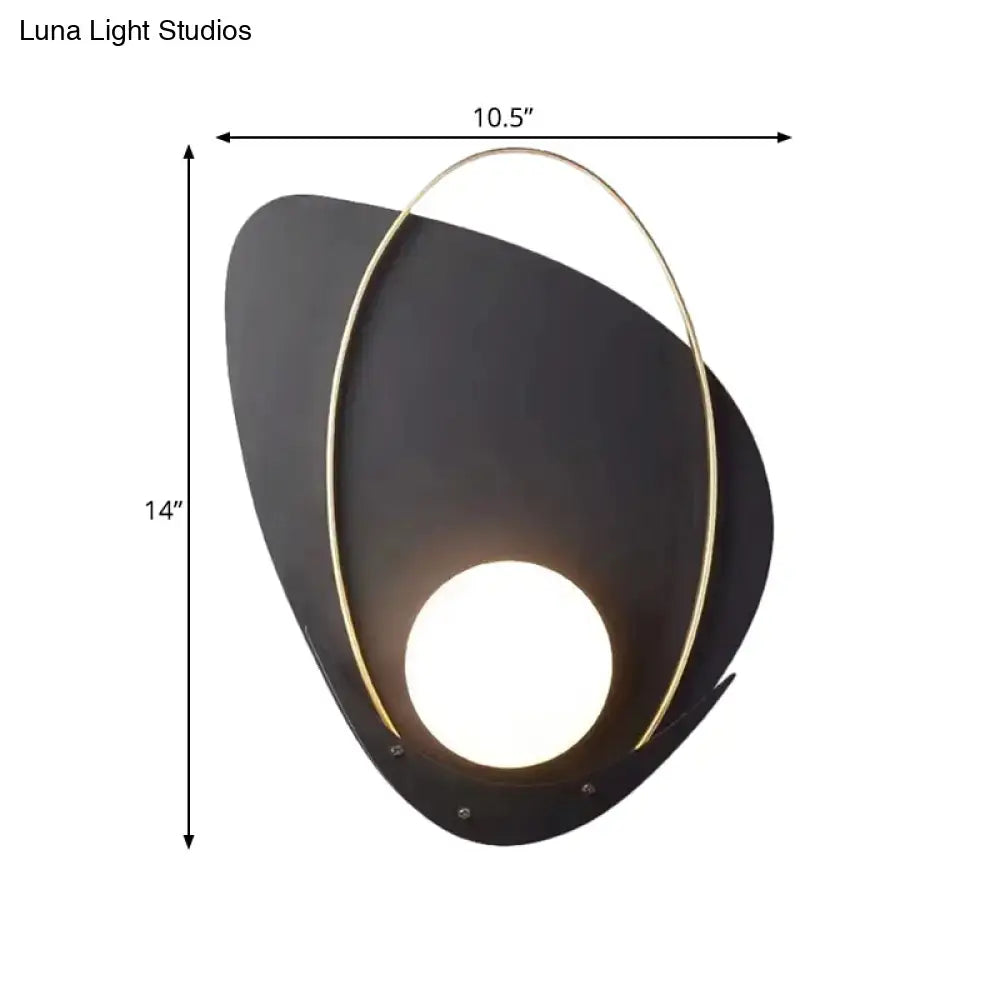 Black Gold Glass 14-Inch Sconce
