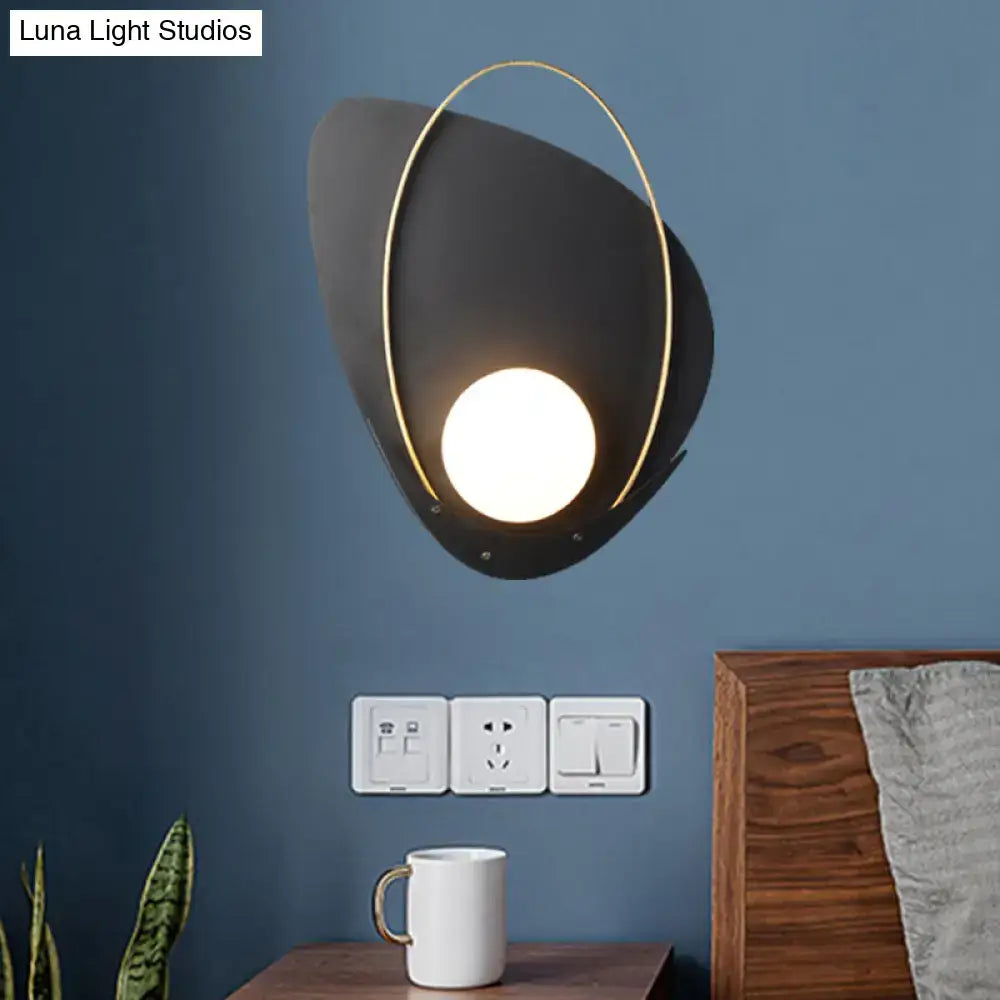 Black Gold Glass 14-Inch Sconce
