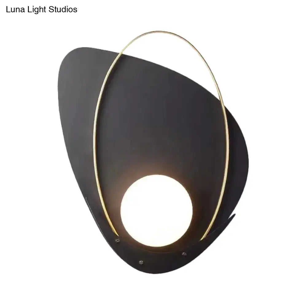 Black Gold Glass 14-Inch Sconce