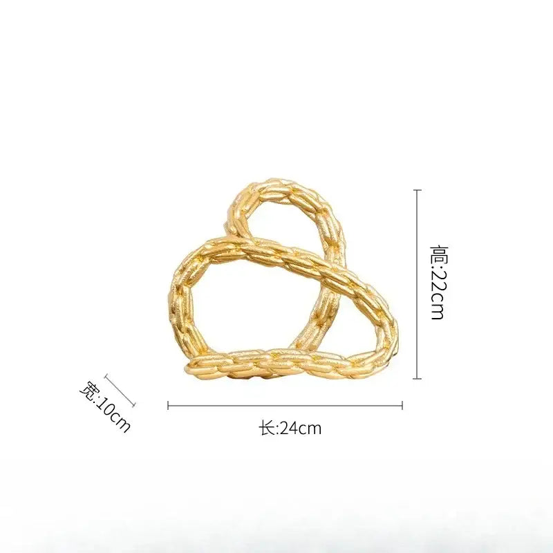 Black Gold Knot Sculpture