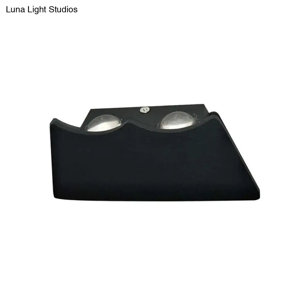 Black LED Trapezoid Wall Sconce