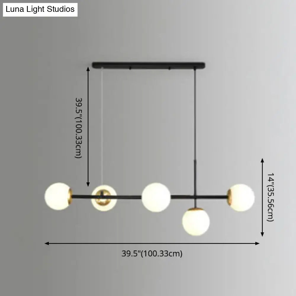 Black Linear Pendant Light