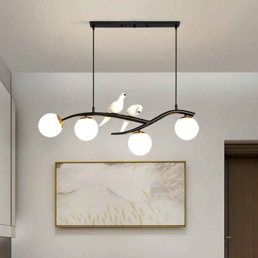 Black Linear Pendant Light