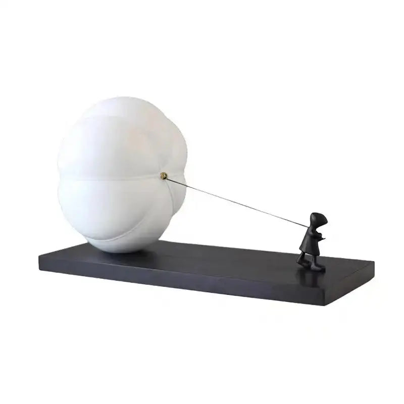 Black Balloon Man Sculpture