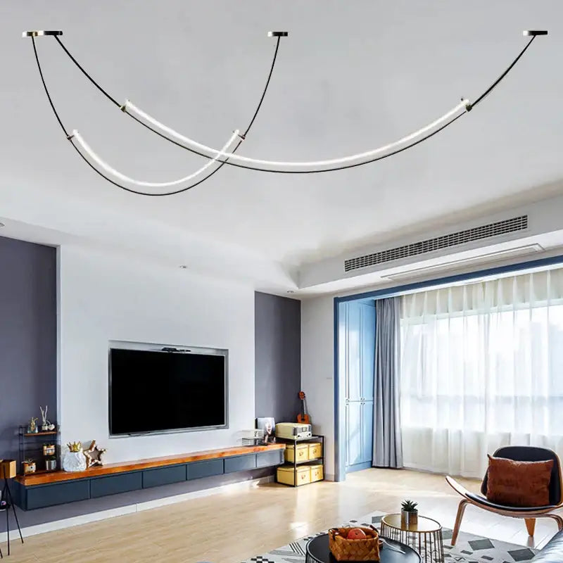 Black Arc Line Chandelier