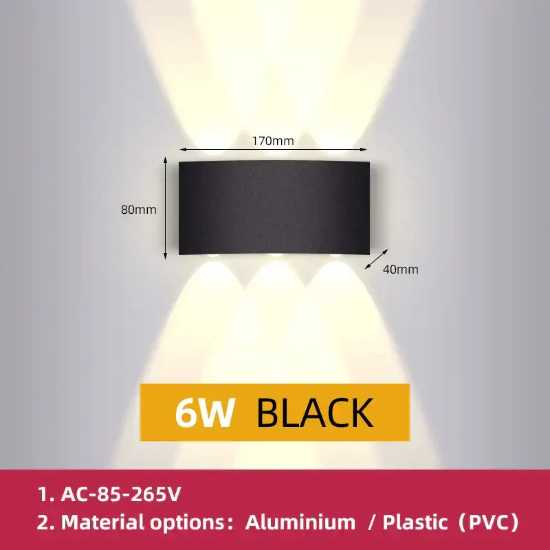 Black Dome LED Wall Lamp