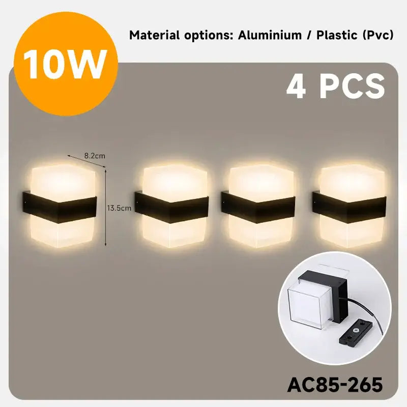 Black Dome LED Wall Lamp