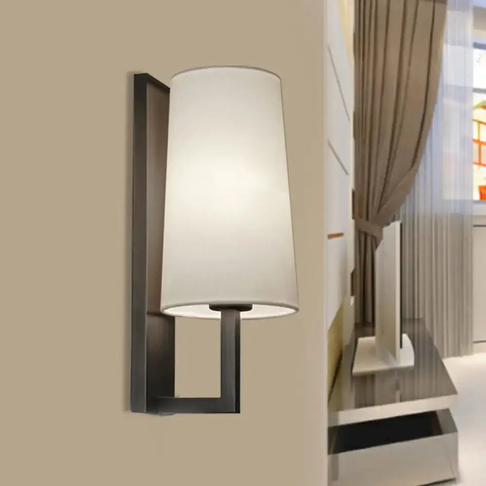 Chrome Fabric Wall Lamp