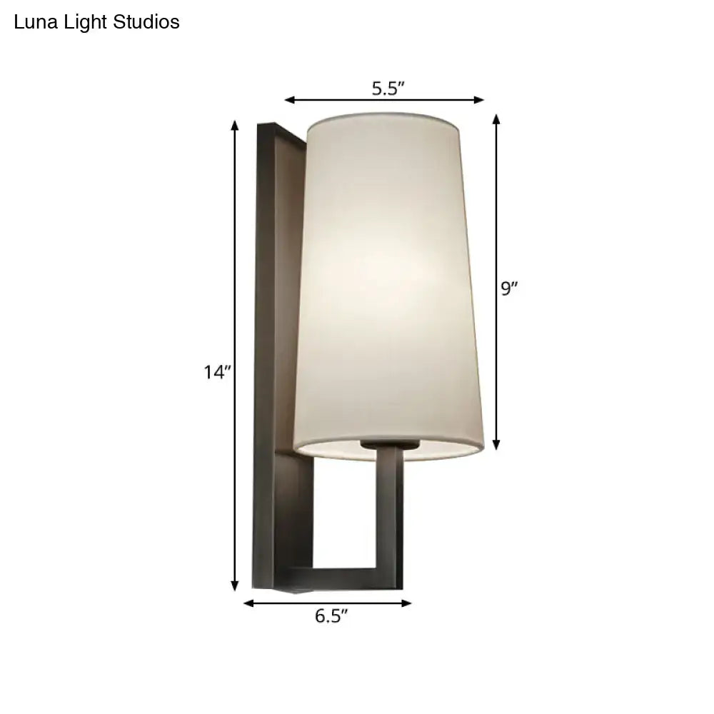 Chrome Fabric Wall Lamp