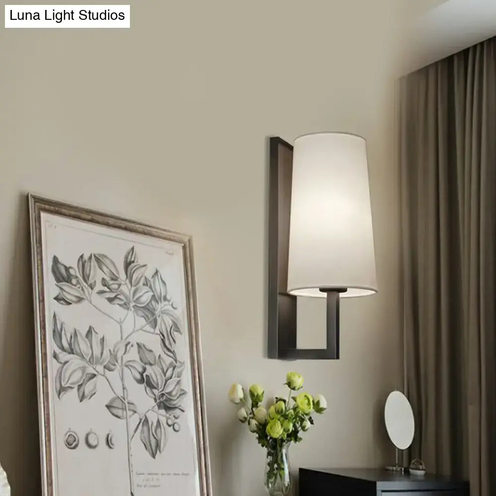 Chrome Fabric Wall Lamp